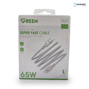 Green 65W Magnetic USB-C to USB-C Super Fast Cable