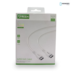 Green 65W USB-C to USB-C Super Fast Cable