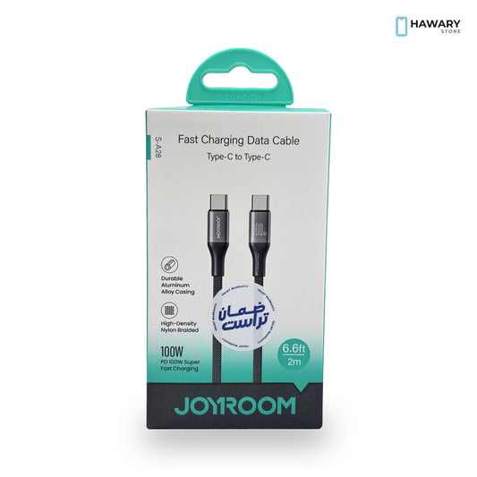 Joyroom S-A28 – USB-C to USB-C Cable 100W 2m – Hawary Store