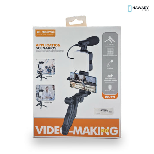 PK-771 – Video Making Kit with Light and Microphone – Hawary Store