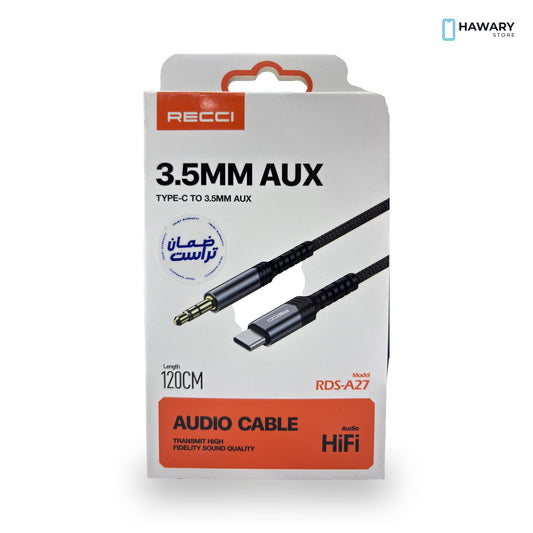 Recci RDS-A27 – Type-C to 3.5mm AUX Cable 1.2m – Hawary Store