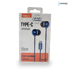 Recci REP-L36 – Type-C Wired Earphones