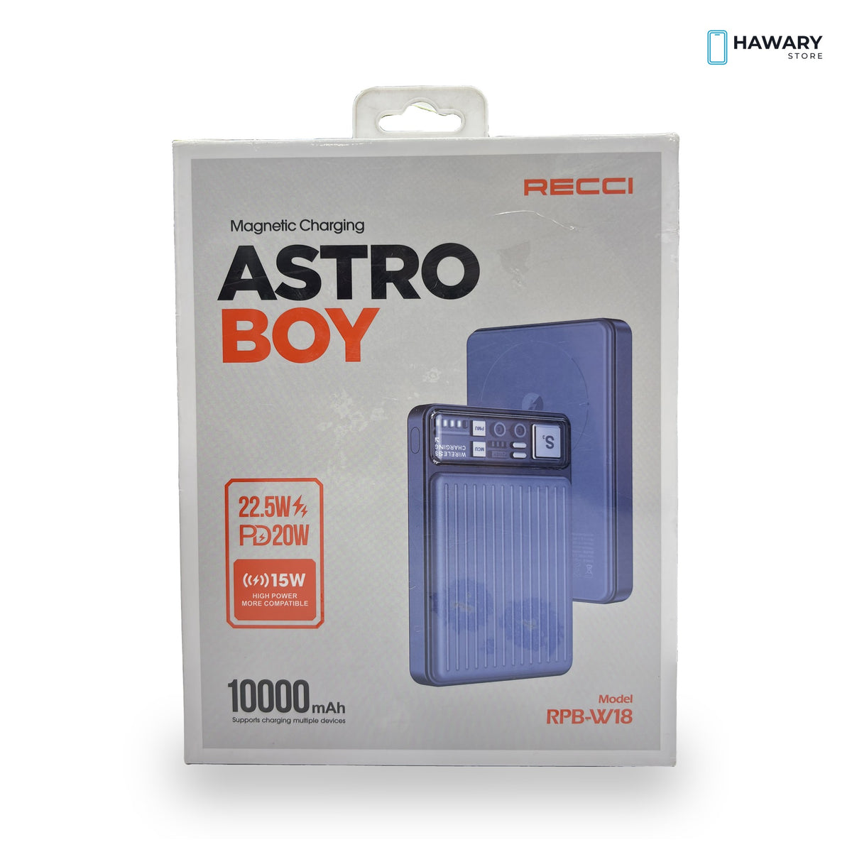 Recci RPB-W18 Astro Boy – Magnetic Power Bank 10,000mAh – Hawary Store